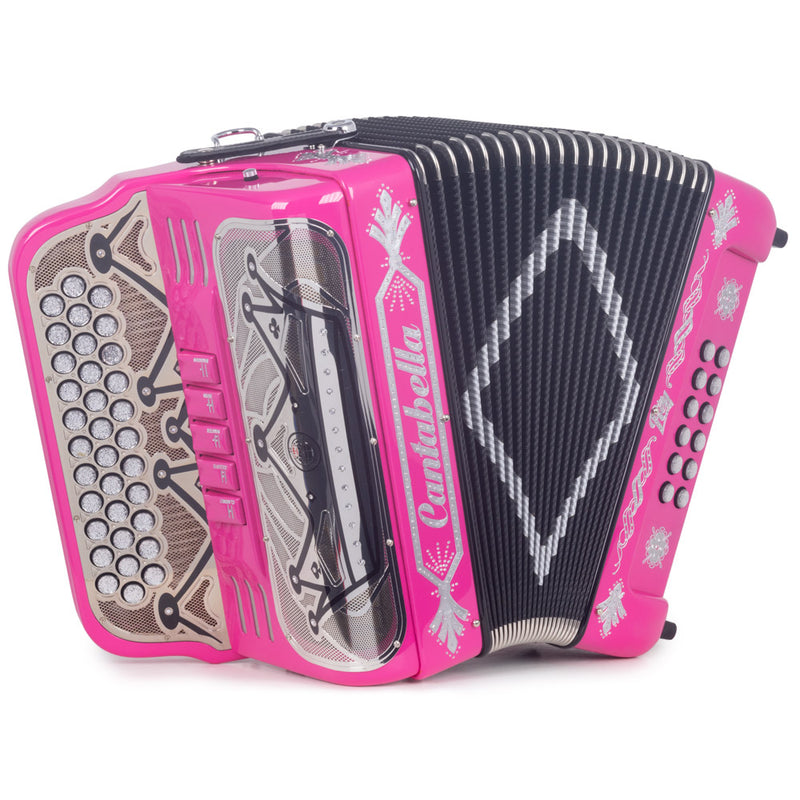 Cantabella Rey II Accordion FBE 5 Switch Hot Pink with Silver