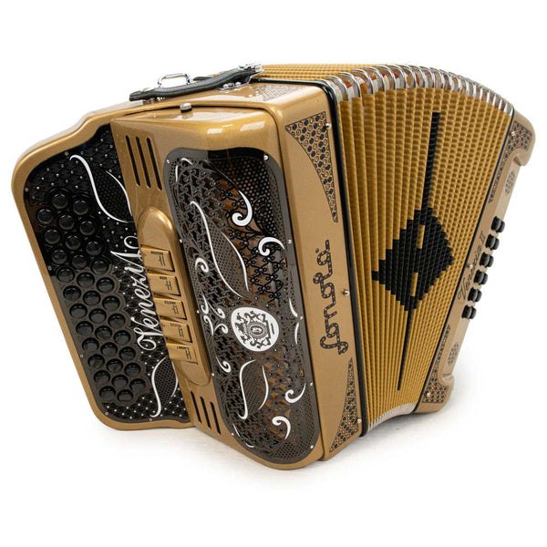 Sonola Venezia II Accordion 5 Switches GCF Gold with Black Designs